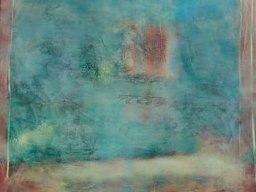 Landschaft, Acryl a/L, 105x105cm