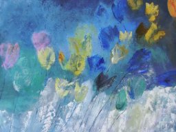 Springtime, Oel a/L, 75x75cm