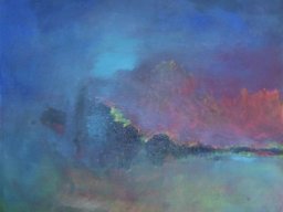 Wetterleuchten, Acryl a/L, 60x60cm